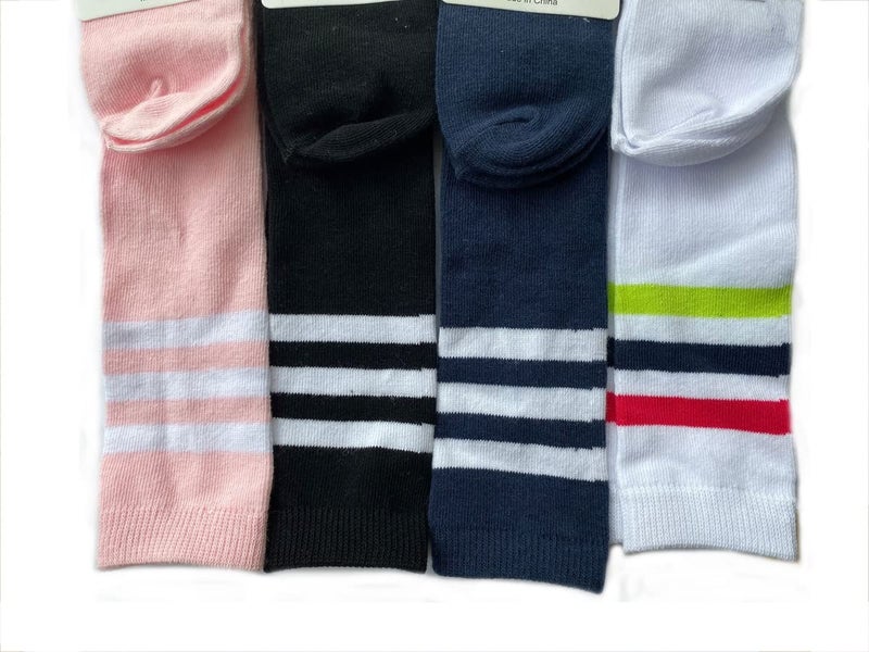 Skydume Snadulor 6-7 Years Old Kids Girls Boys Cotton Over Knee High Soccer Sports Team Socks,4 Pairs - Image 4